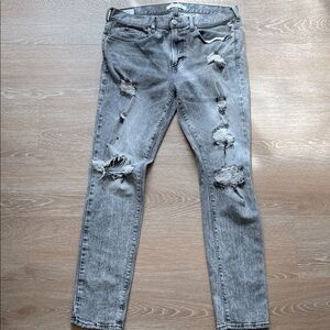 PACSUN Men’s Distressed Gray Skinny Jeans